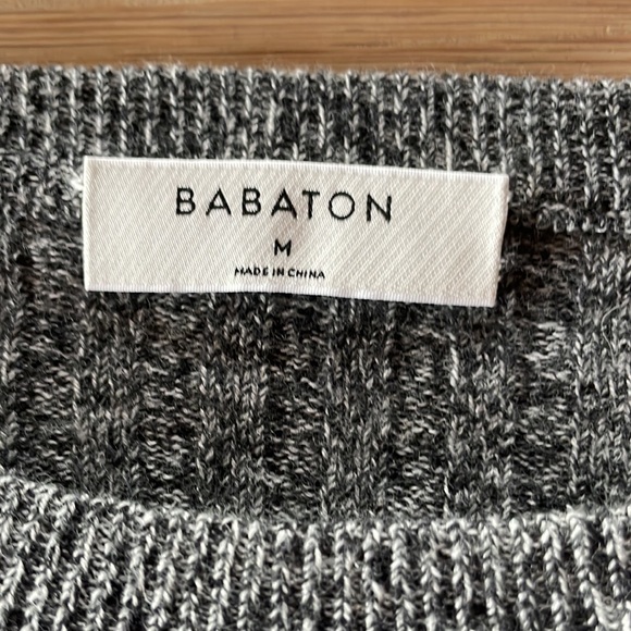 Babaton grey cropped sweater - Picture 2 of 4